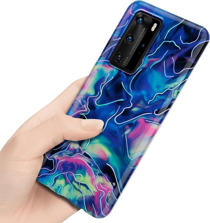 Produktbild Cadorabo IMD TPU Bunter Marmor Cover (Huawei P40 Pro+)