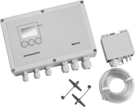 Immagine prodotto Exhausto Regolatore di stato MAC12 con sensore XTP analogico con 2 metri di distanza e una scatola per FC