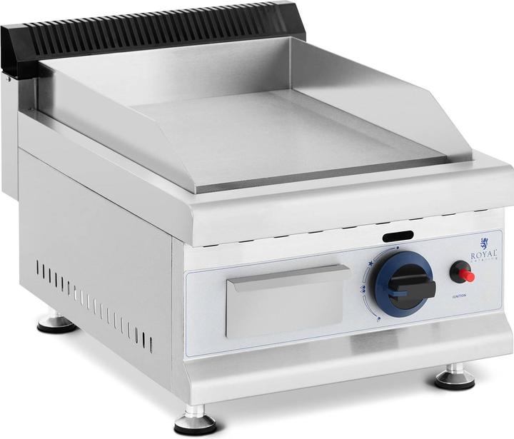 Royal Catering Gas Griddle - 35 x 40 cm - smooth - 3,000 W - propane / butane - 0.03 bar (3 kW)
