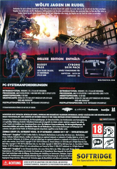 Image du produit Bethesda Wolfenstein : Youngblood - Edition Deluxe (PC, DE)