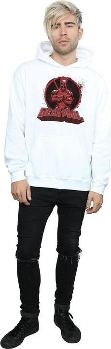 Actual product image Mens Deadpool Crossed Arms Logo Hoodie (M)