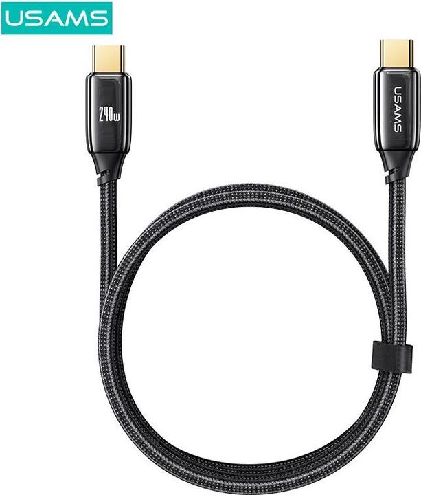 Produktbild Usams Ladekabel Typ-C zu Typ-C - Schwarz (1.20 m, USB 3.1)
