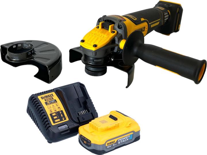 Actual product image DeWalt DCG 416 VS H1 cordless angle grinder 18 V 125 mm brushless + 1x PowerStack battery 5.0 Ah + (125 mm)