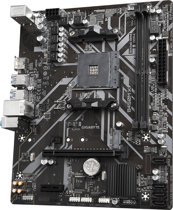 Image du produit Gigabyte GBT AMD AM4 B450M K (AM4, AMD B450, mATX)