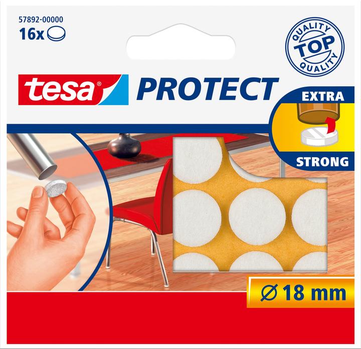 Produktbild tesa PROTECT Filzgleiter rund (Filzgleiter, 16 Stück)