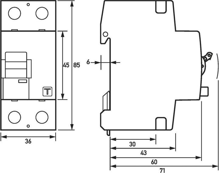 Actual product image Doepke DOEP DFS2-016-2/0,01-A Fi switch 16A 0,01A 2p
