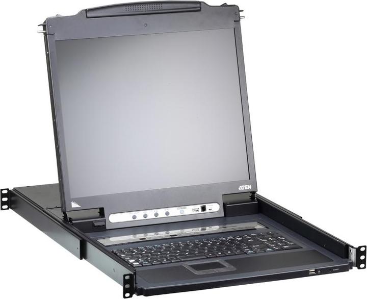 Actual product image Aten CL5708IM CH KVM over IP Switch 8-Port 17"-LCD (PS/2-USB VGA) CH-Layout