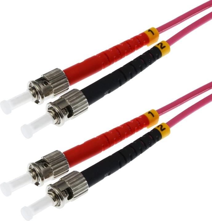 Image du produit Helos OM4 ST Câble à fibre optique 2x ST Violet (CAT7, 7.50 m)