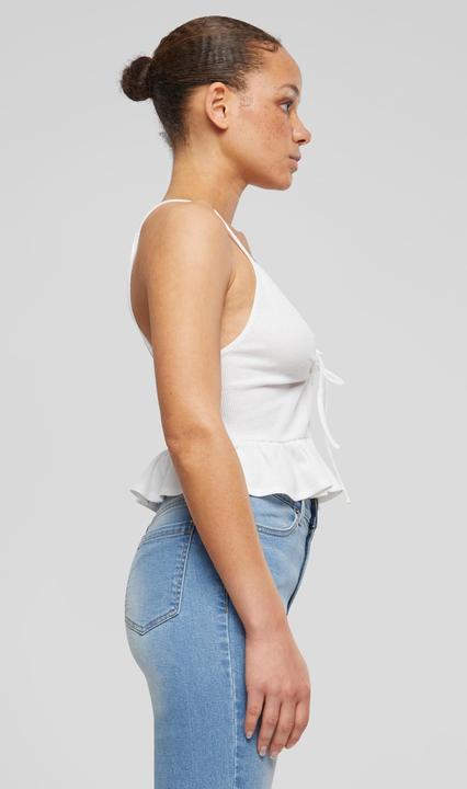 Immagine prodotto Urban Classics Top con volant in piqué Waffle da donna - 137877 (L)
