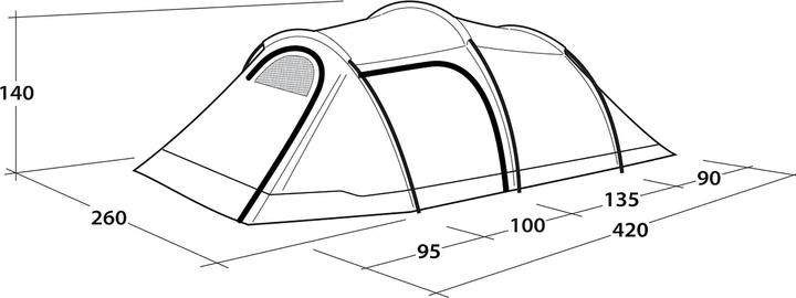 Image du produit Outwell Earth 4 Plus (Tente tunnel, 7.43 kg, 4 personnes)