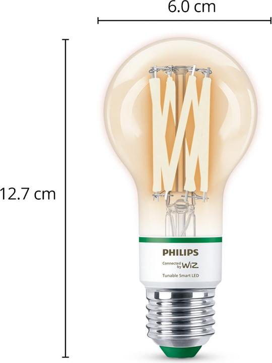 Produktbild WiZ Filament-Lampe (E27, 4.30 W, 903 lm, 1 x, A)
