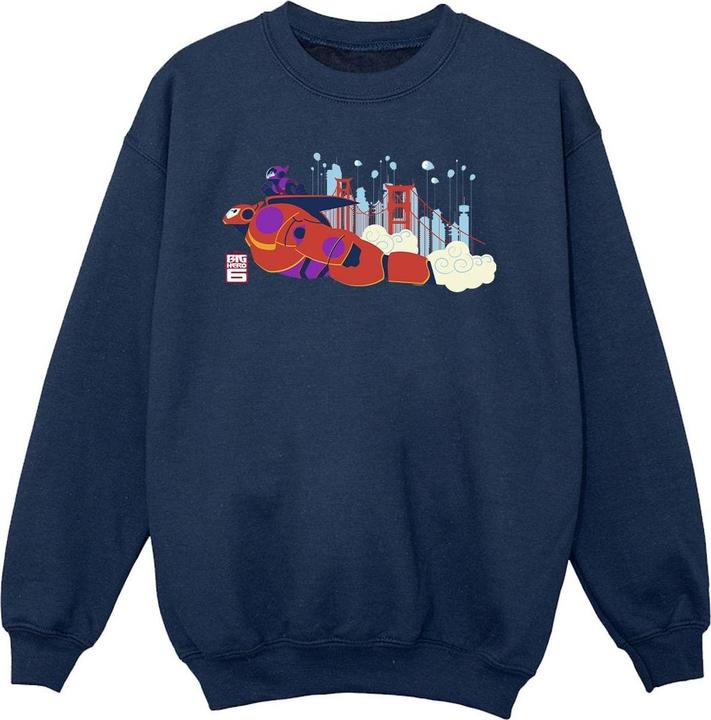 Actual product image Disney Girls Big Hero 6 Baymax Hiro Bridge Sweatshirt (152, 158)