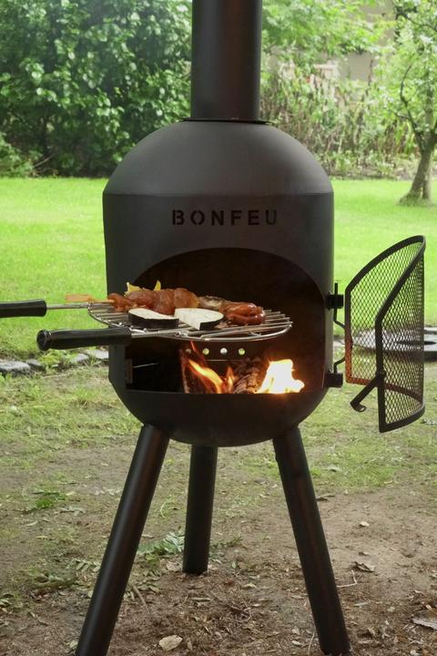 Actual product image Bonfeu BonSolo garden fireplace black