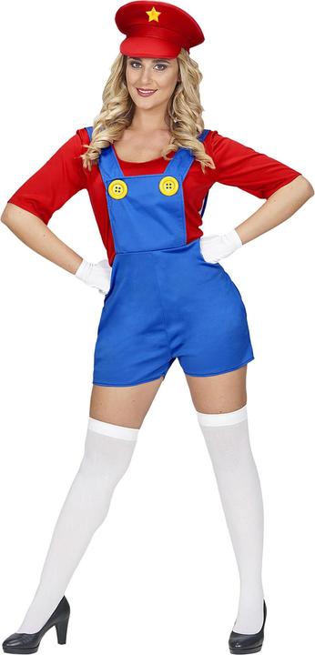 Image du produit Widmann Super Mario plombier avec costume et chapeau femme costume (M)