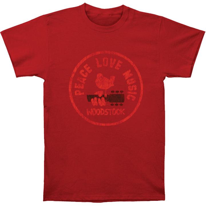Immagine prodotto Woodstock Maglietta da adulto in cotone Love Peace Music (XL)