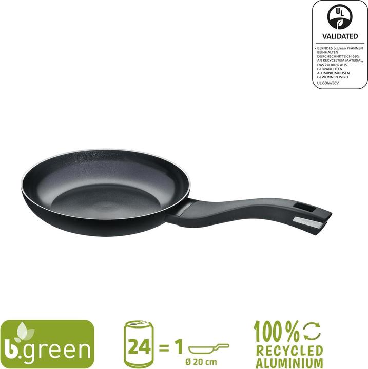 Actual product image Berndes Frying pan Alu Recycled Induction 20 cm (20 cm, Frying pan, Aluminium)