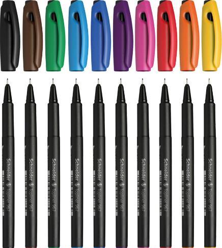 Produktbild Schneider Fineliner 967 10er Etui (Mehrfarbig, 10 x)