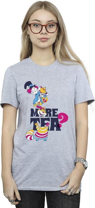 Actual product image Disney Womens/Ladies Alice In Wonderland More Tea Cotton Boyfriend T-Shirt (XXL)