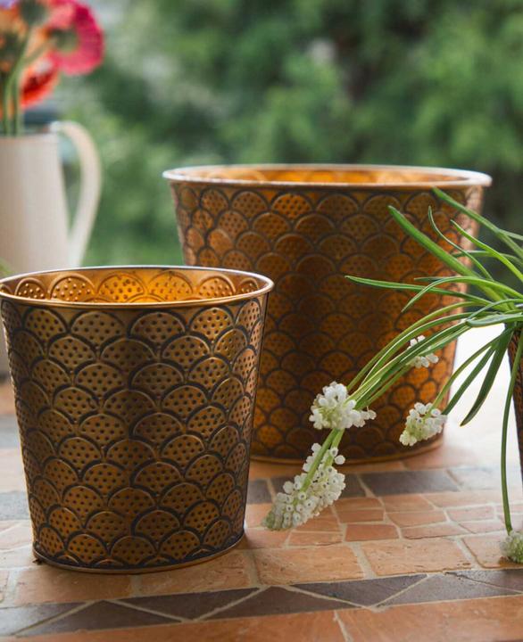 Immagine prodotto Esmée Vaso da fiori / fioriera Orient, lamiera (13 cm)