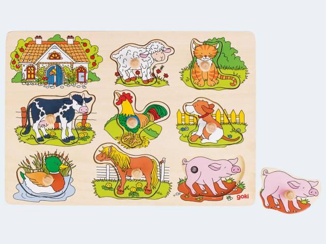Actual product image Goki Soundpuzzle Farm (8 pieces)