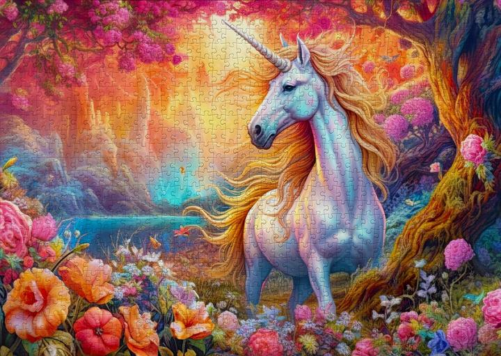 Actual product image Enjoy Puzzle Puzzle 1000 pieces - Enchanted Harmony Unicorn (1000 pieces)