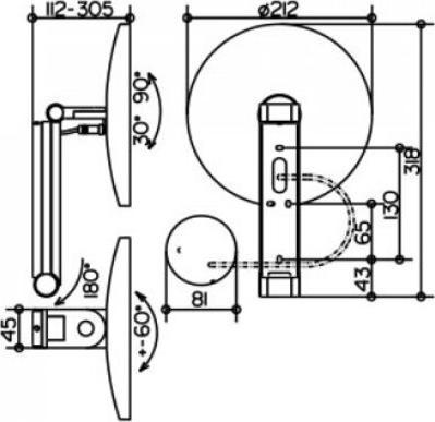 Produktbild Keuco iLook move Kosmetikspiegel, 17612, beleuchtet, 5-stufig einstellbare Lichtfarbe, mit 212 mm