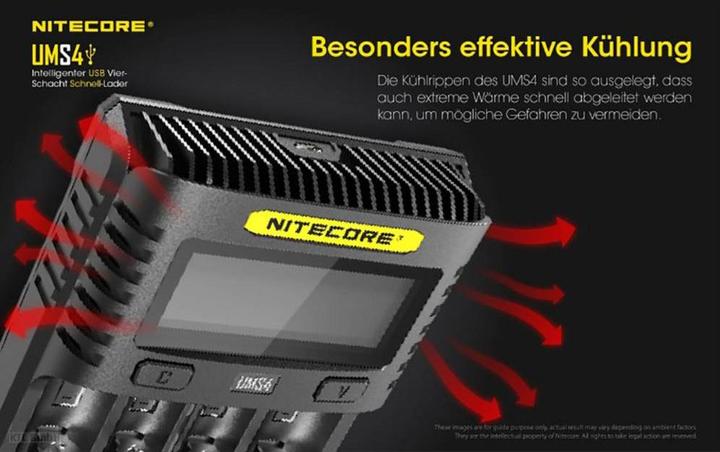 Actual product image Nitecore UMS4 USB quick charger (1 pcs., AAA, AA, Battery + charger)