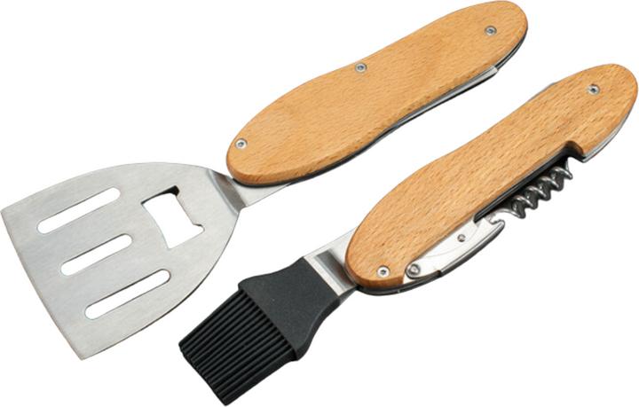 Image du produit Toolbrothers Outdoor Multitool Grill, couverts de barbecue en acier inoxydable avec fourchette