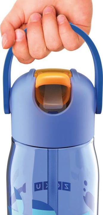 Actual product image ZOKU Flip Straw Blue Children's Drinking Bottle