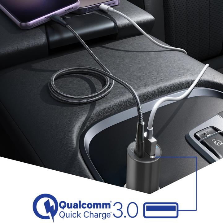 Actual product image 3MK Hyper Car Charger 100W / DC12-24 / USB-C+USB-A