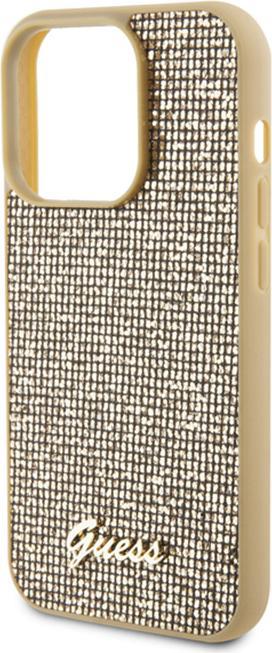 Actual product image Guess GUHCP15LPMSDGSD iPhone 15 Pro 6.1" złoty/gold hardcase Disco Metal Script (Apple iPhone 15 Pro)