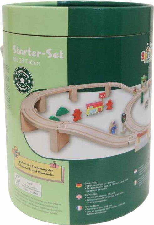 Immagine prodotto Spielmaus Set di treni in legno 38 pezzi