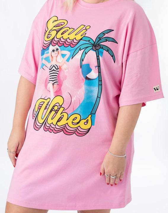 Image du produit Barbie Femmes/Femmes Cali Vibes Robe T-shirt surdimensionnée (XL)