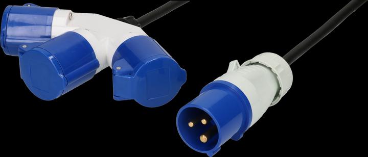 Actual product image Max Hauri maxCAMP CEE extension H07RN-F3G1.5 IP44 3-pole (1.50 m, CEE 16/3)