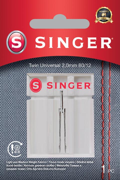 Singer TWIN Nähmaschinennadel, 2mm, 80/12