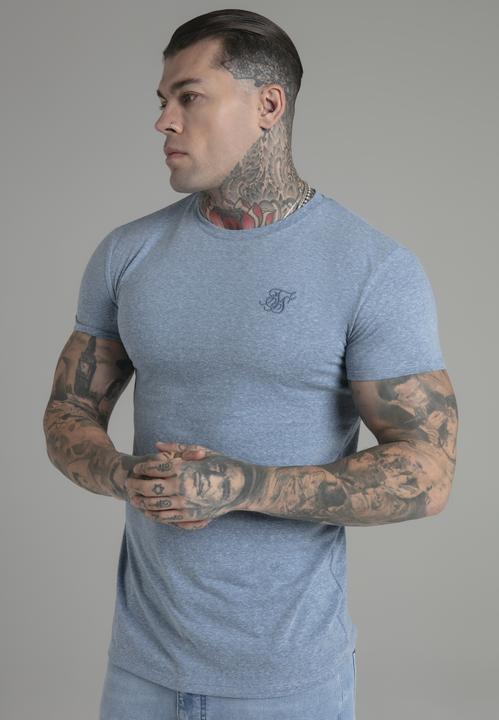 Siksilk T-Shirt Marl T-Shirt in Blue