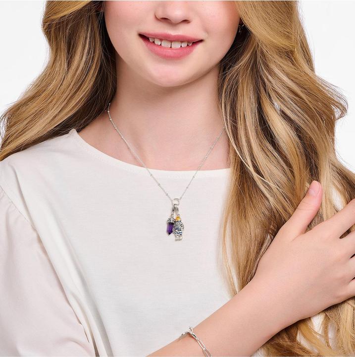 Image du produit Thomas Sabo Charm pendentif astronaute avec pierres colorées argent noirci (Argent 925, Émail)