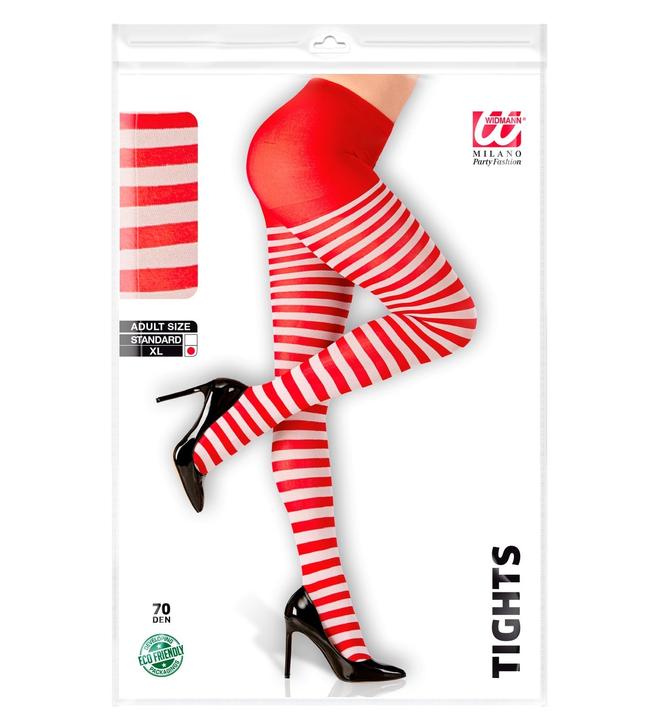 Produktbild Widmann Rot-Weiss gestreifte Strumpfhose 70 DEN (70 DEN, One Size)