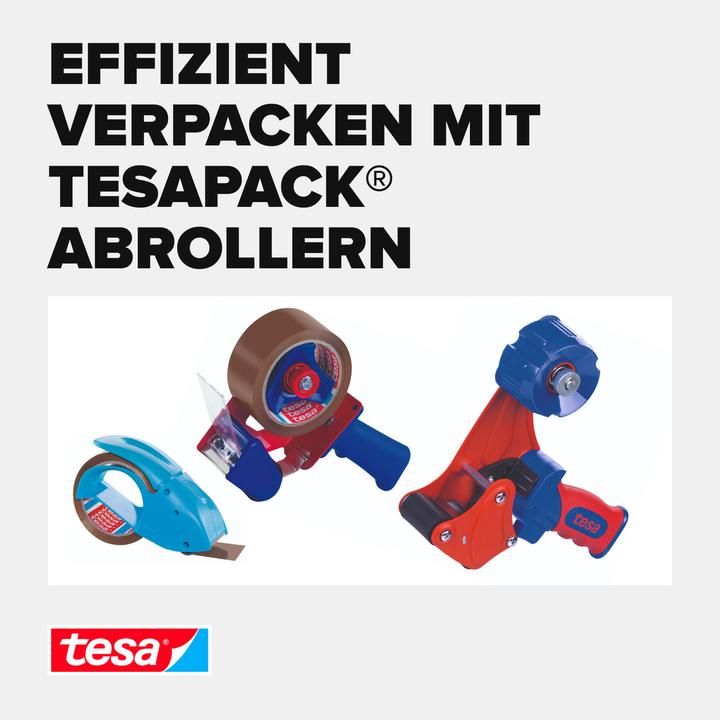 Actual product image tesa tesapack hand dispenser set with 2 tear-resistant PVC packing tapes (50 mm)