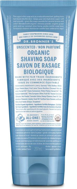 Dr. Bronner's Shaving Soap Neutral (207 ml, Rasierseife)