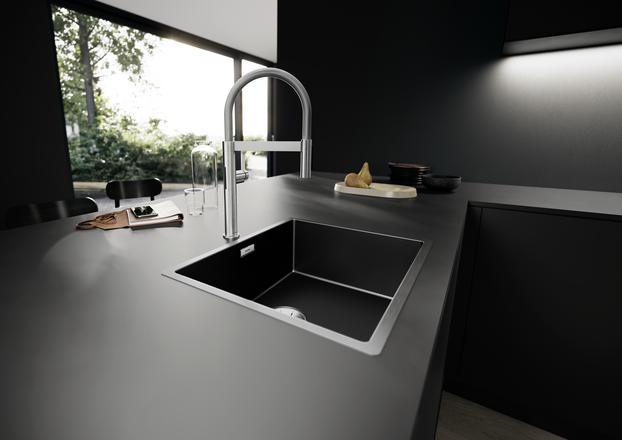 Actual product image Blanco CULINA-S II Mini Sensor PVD steel | High pressure | With retractable hose | Changeable clear water