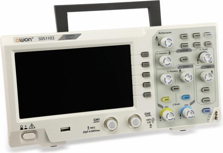 Actual product image Owon Oscilloscope,, SDS1102, 2-channel 100 MHz, USB