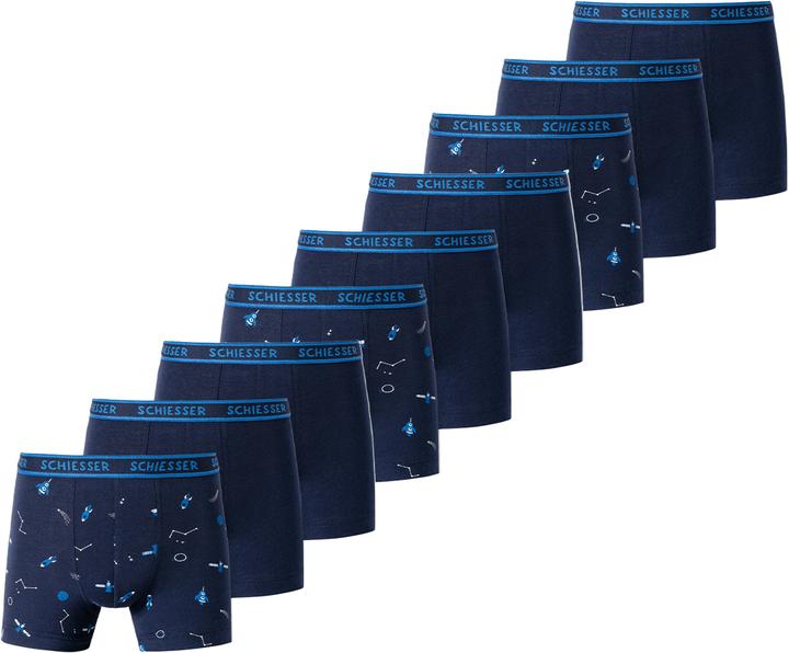 Actual product image Schiesser 9 Pack Kids Boys 95/5 Organic Cotton Shorts / Pants (92, pack of 9)