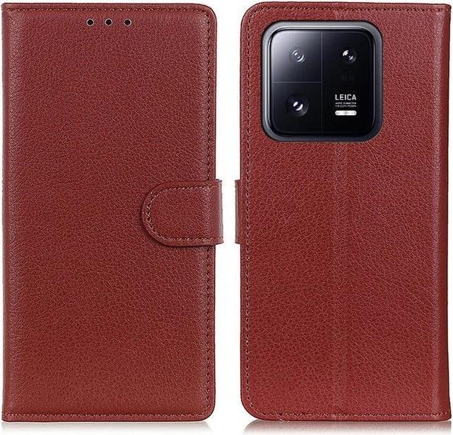 Actual product image MU Classic Litchi Leather Bookcover Series (Xiaomi 14)