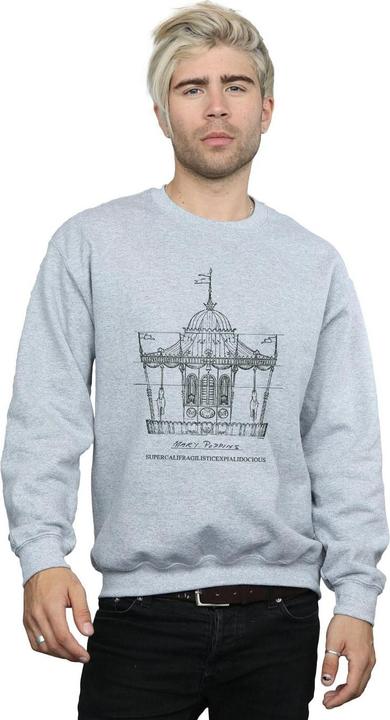 Immagine prodotto Disney Mary Poppins Carousel Sketch Felpa Uomo (M)