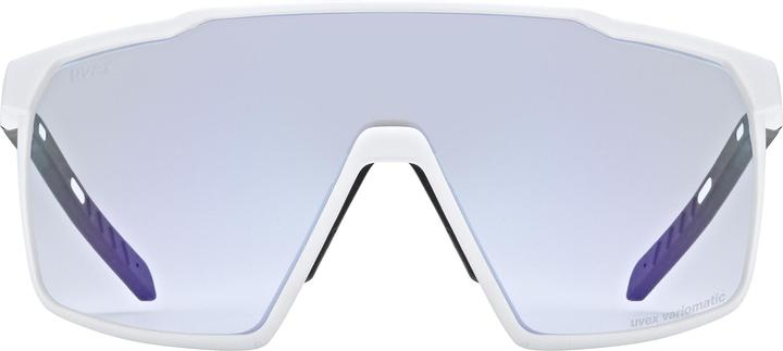 Uvex Sports mtn perform small V (Bianco Opaco, variomatic litemirror blu (S1-3))