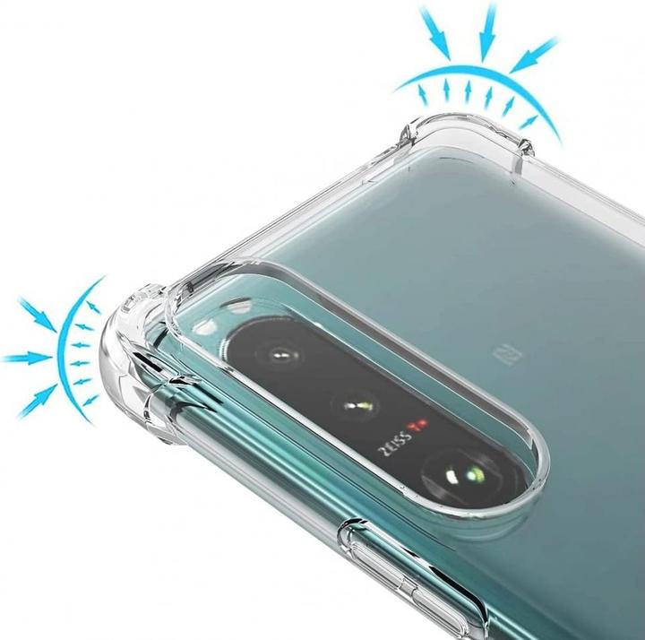 Actual product image Screenguard Sony Xperia 5 III Case Crystal Soft Airbag Bumper (Sony Xperia 5 III)