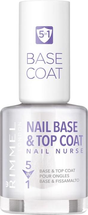 Actual product image Rimmel London Nail Nurse Base & Top Coat (Transparent, Base coat, Top coat)