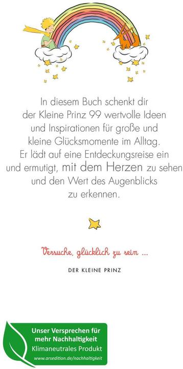 Produktbild Man sieht nur mit dem Herzen gut. 99 Ideen, die glücklich machen (Deutsch, Antoine de Saint-Exupery, Antoine de Saint-Exupéry, 2024)