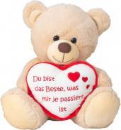 Actual product image IKO Bear sitting with a heart "You are the best thing (30 cm)